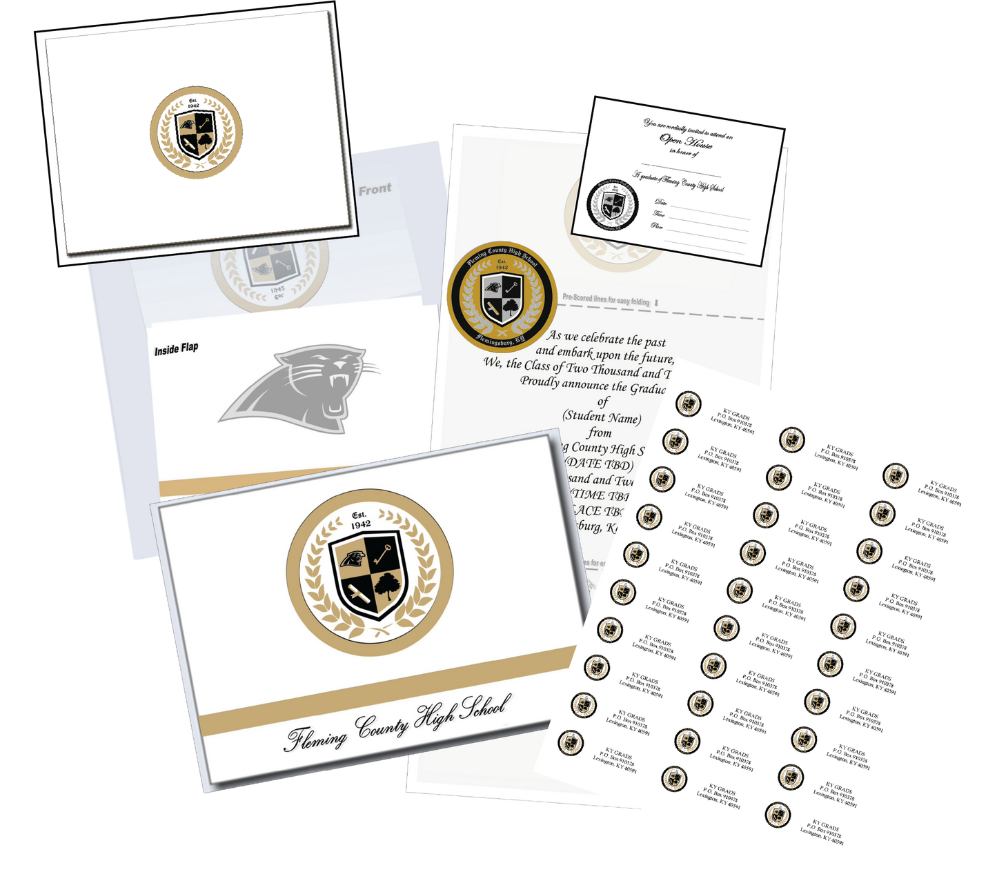 Personalized Fleming County High School Graduation Announcement Packages