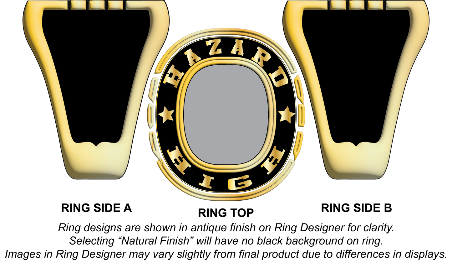 Mustang - Hazard High School Class Ring