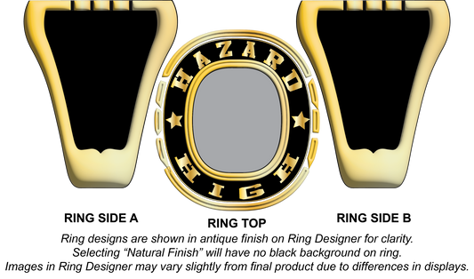 Mustang - Hazard High School Class Ring