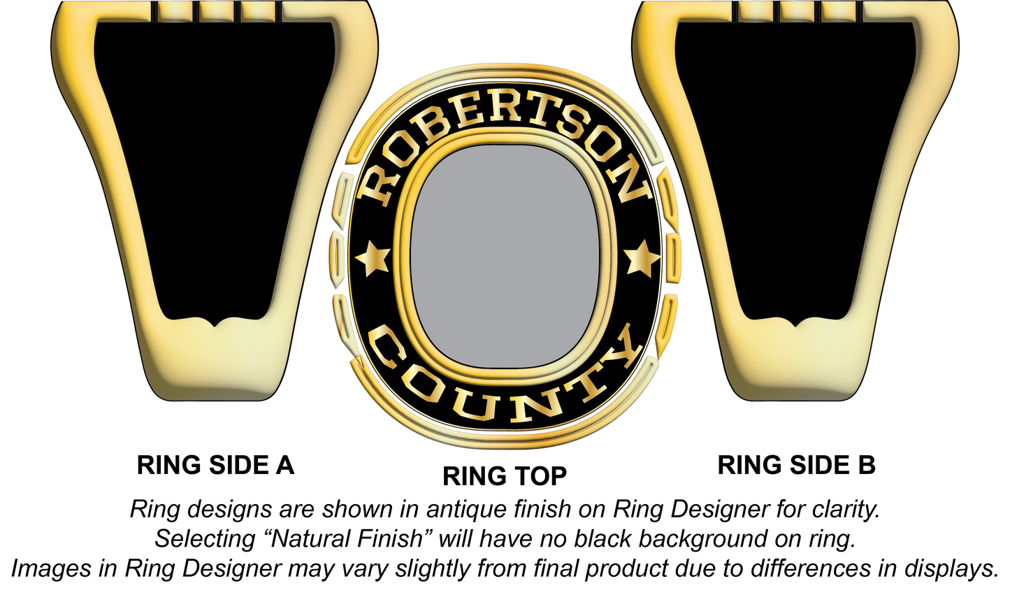 Mustang - Robertson County School Class Ring