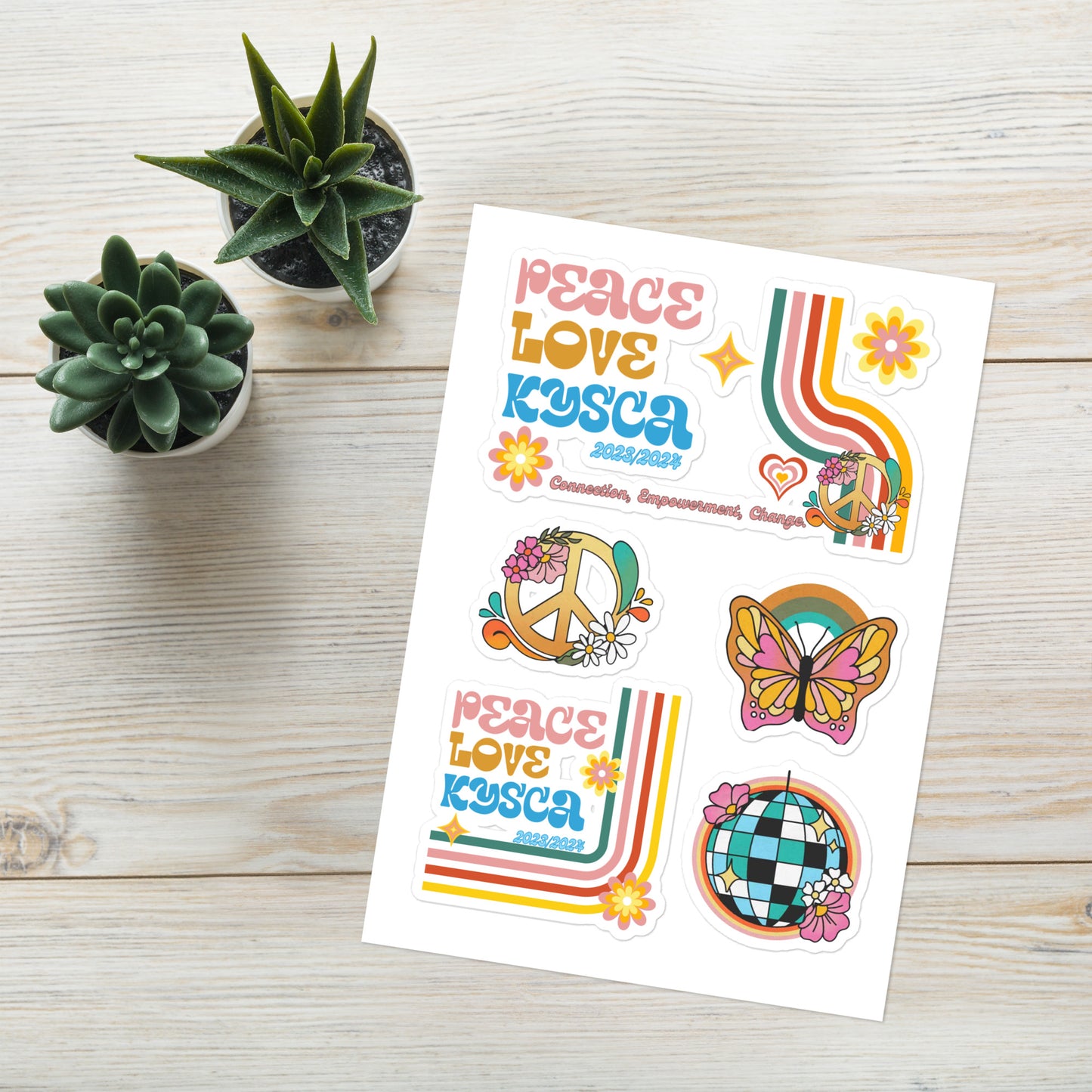 Peace, Love, KYSCA - Sticker sheet