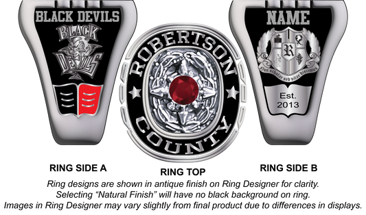 Mustang - Robertson County School Class Ring