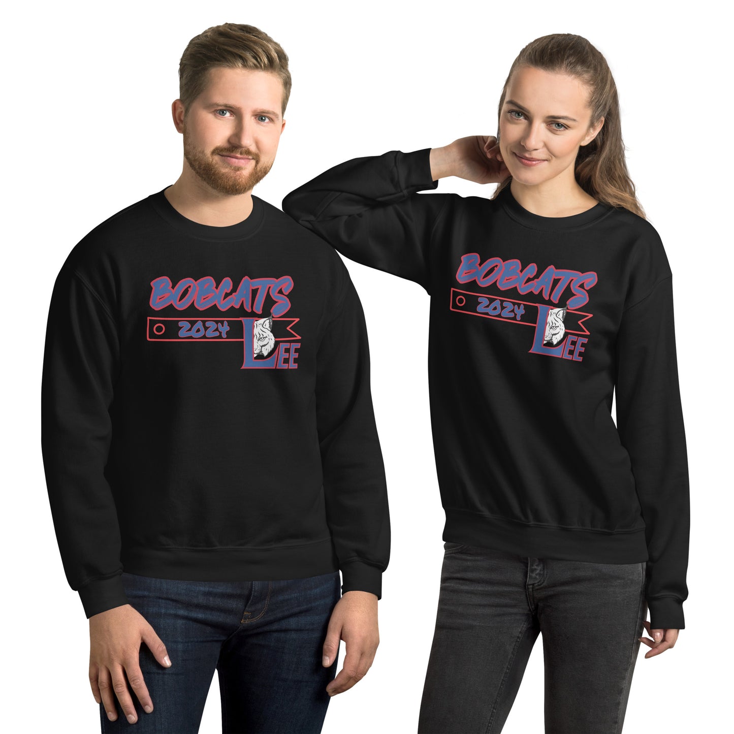 Personalized Crewneck Sweatshirt - Lee County High School - Classic Logo