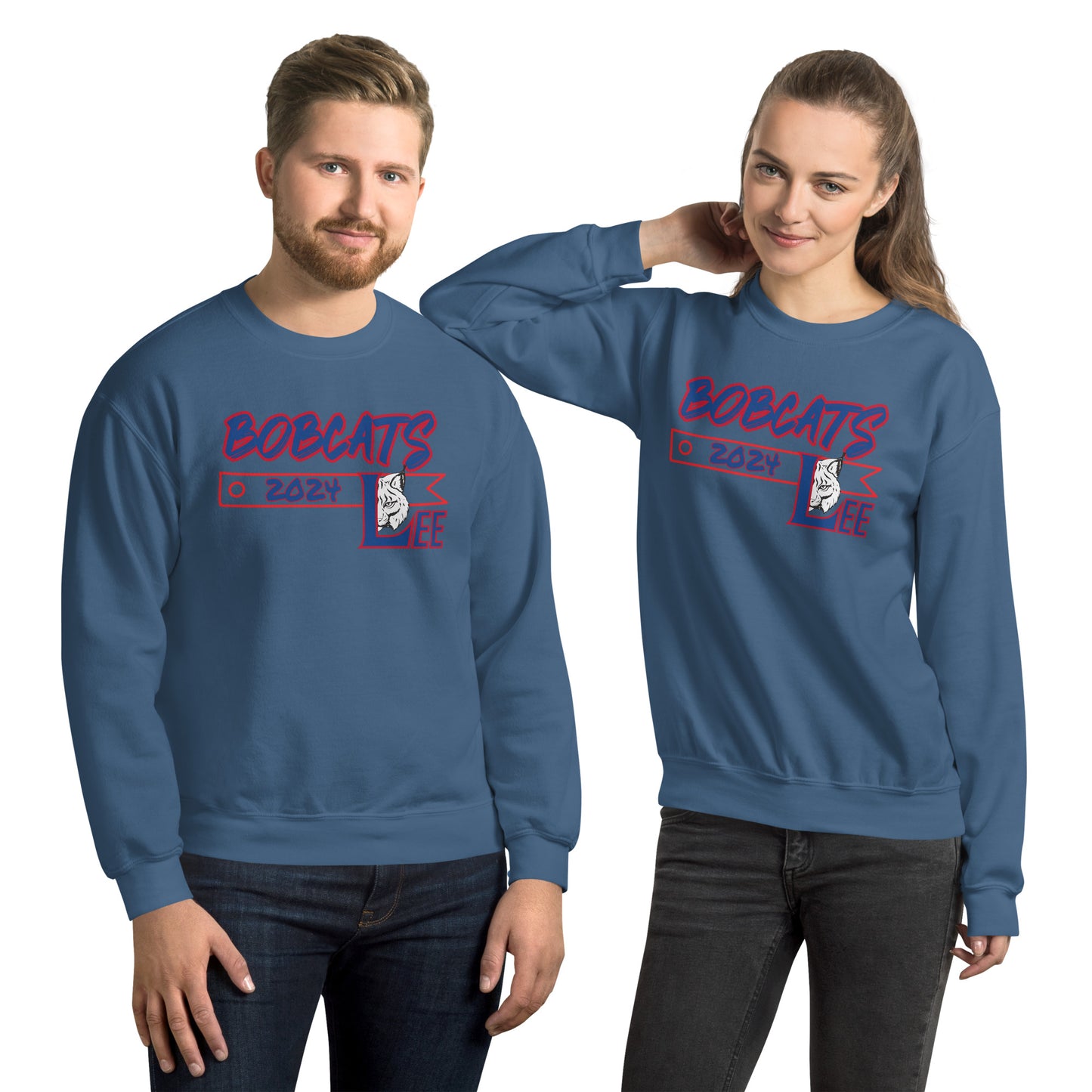 Personalized Crewneck Sweatshirt - Lee County High School - Classic Logo