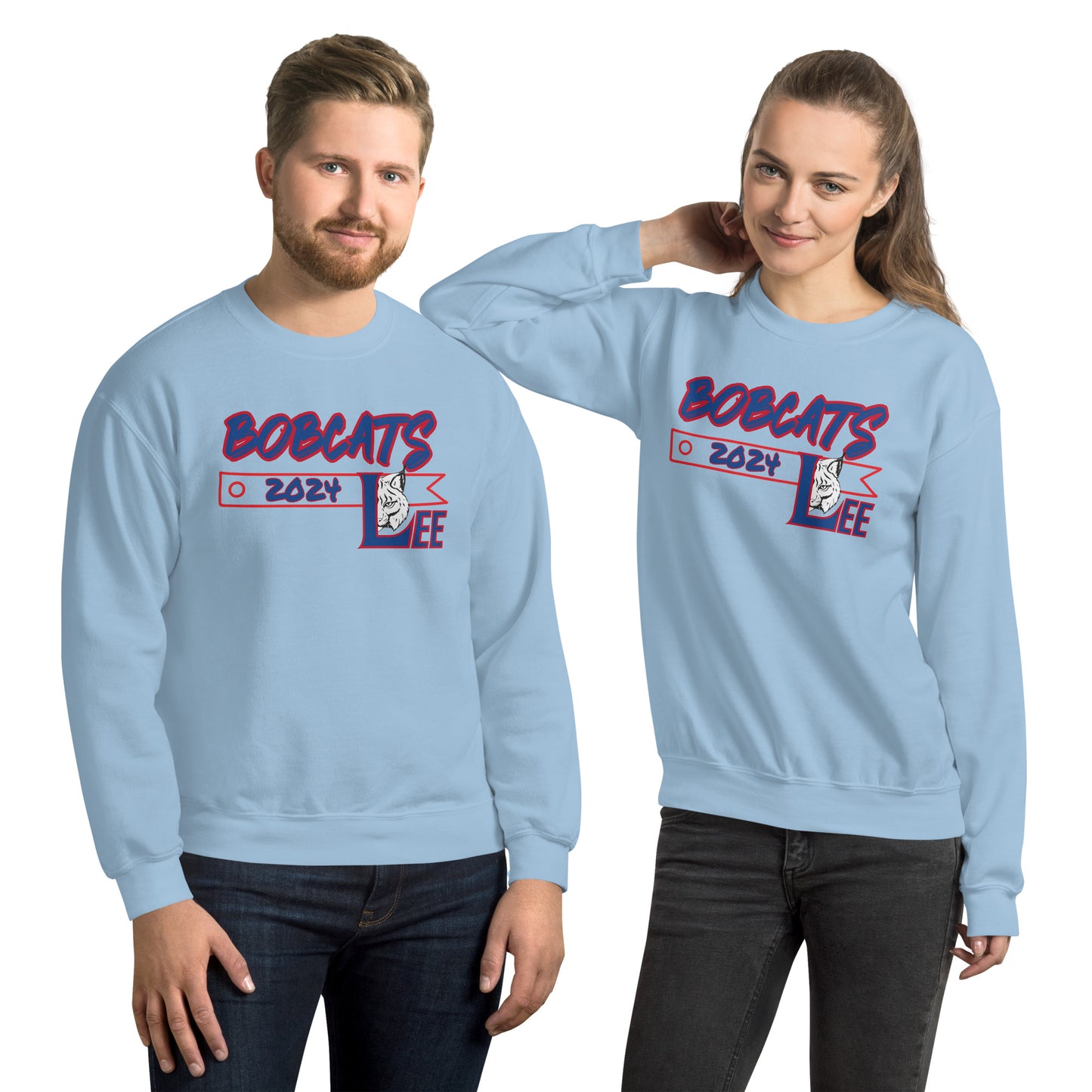 Personalized Crewneck Sweatshirt - Lee County High School - Classic Logo