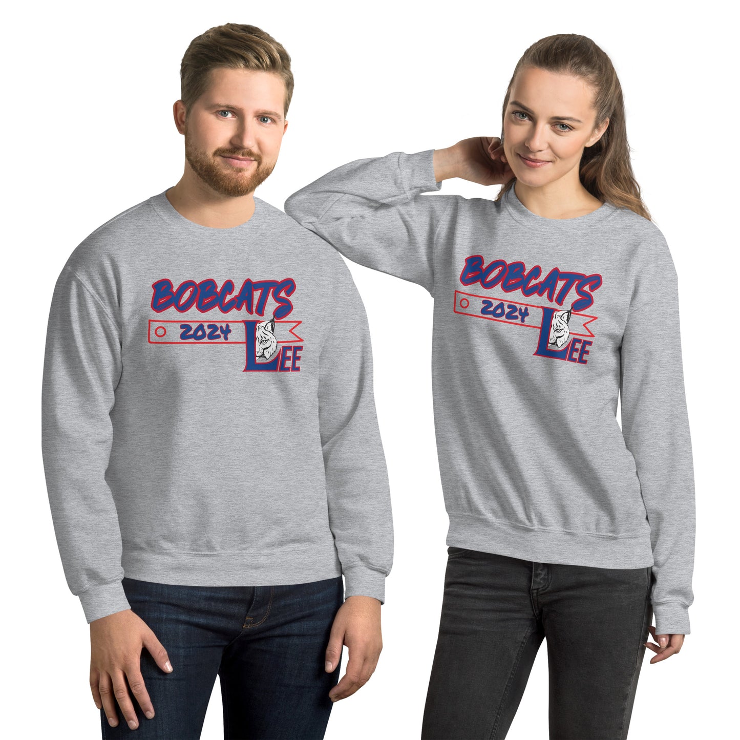 Personalized Crewneck Sweatshirt - Lee County High School - Classic Logo