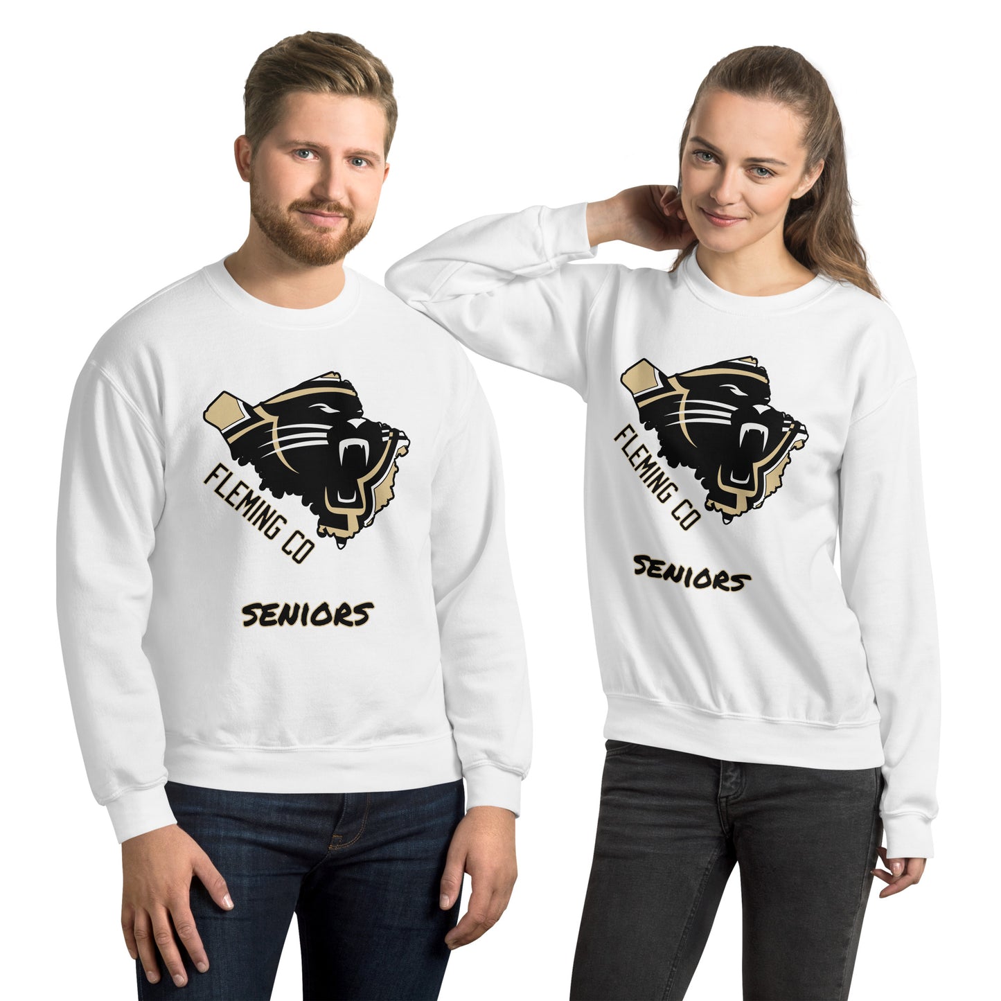 Personalized Crewneck Sweatshirt - Fleming County - Big Logo