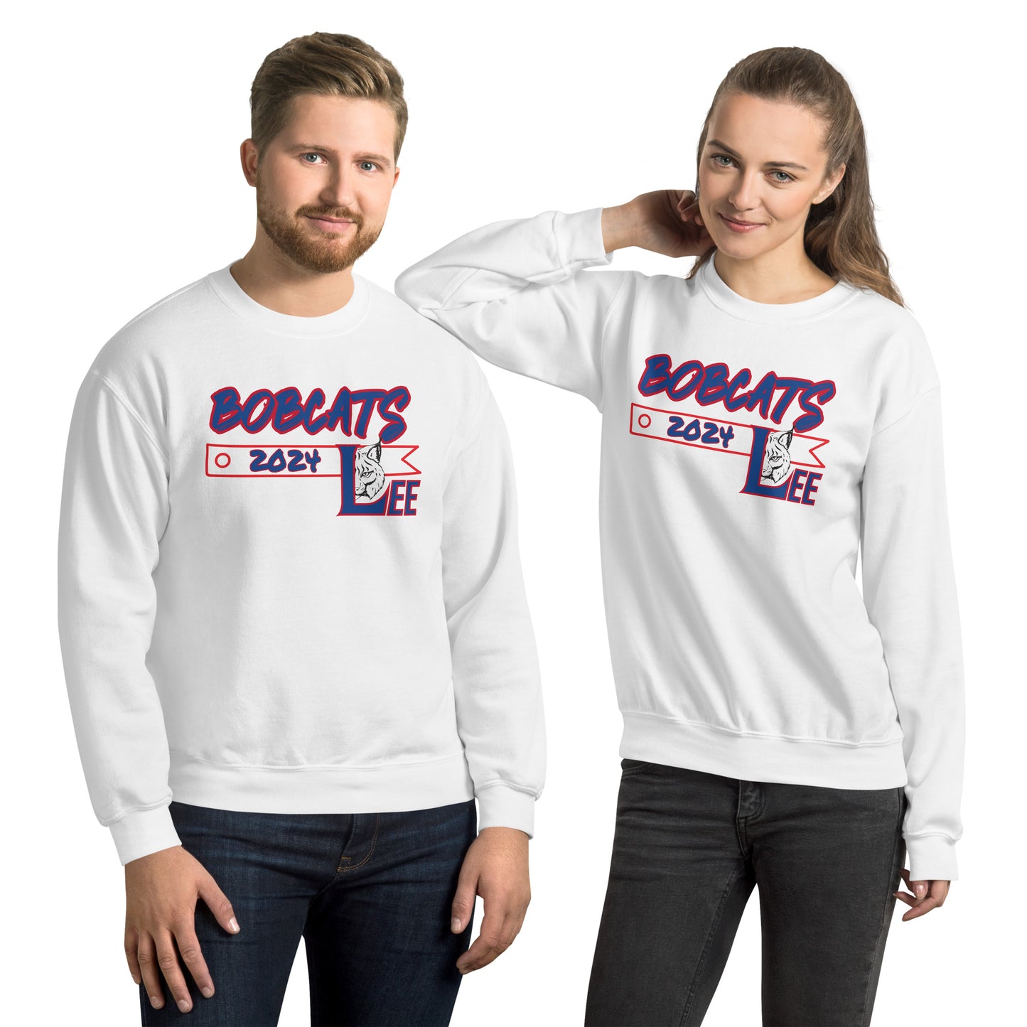 Personalized Crewneck Sweatshirt - Lee County High School - Classic Logo