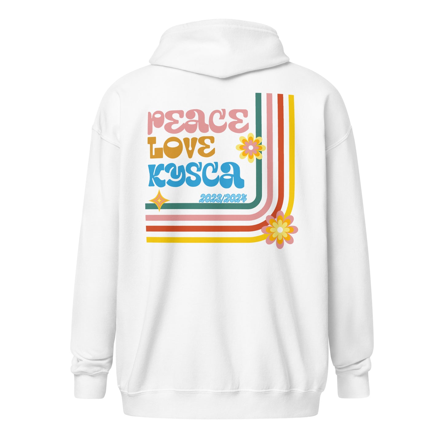 CUSTOM SCHOOL, Peace, Love, KYSCA - Unisex heavy blend zip hoodie