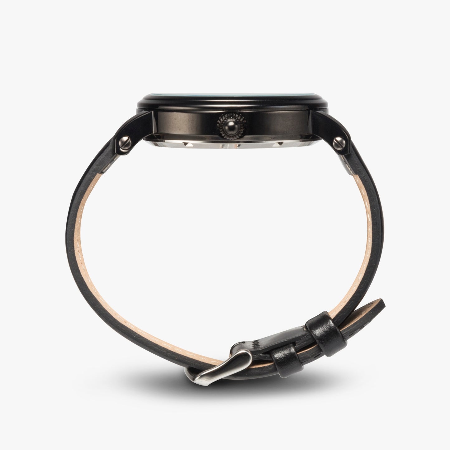 "The Rupp - Black" - The Committee of 101 Leather Strap Automatic Watch