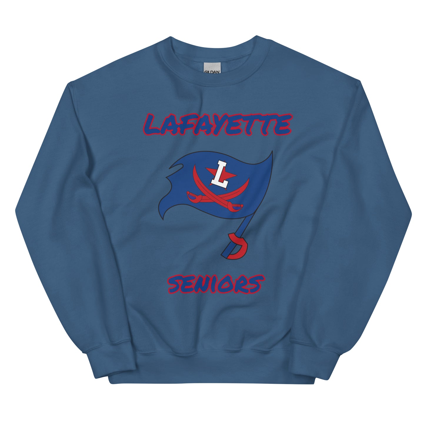 Personalized Crewneck Sweatshirt - Lafayette High School - Flag Logo