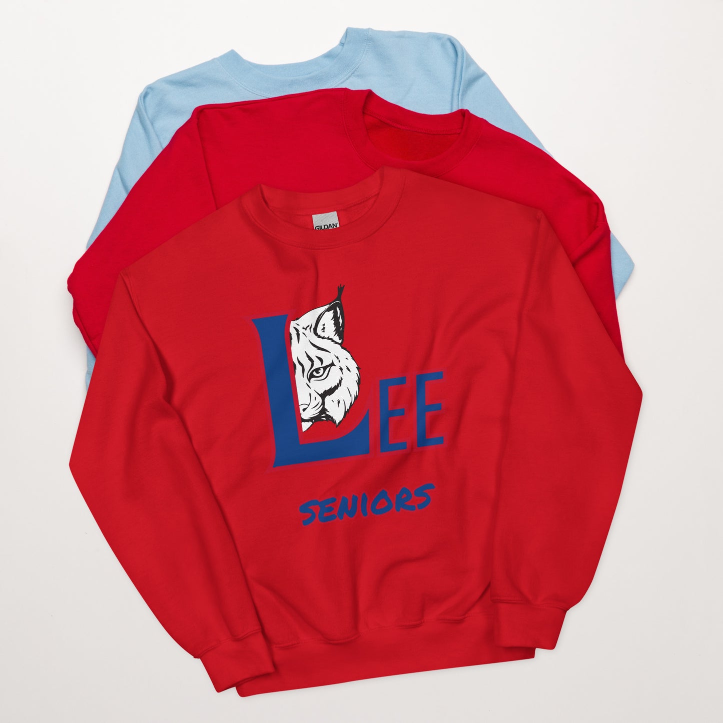 Personalized Crewneck Sweatshirt - Lee County High School - Big Logo
