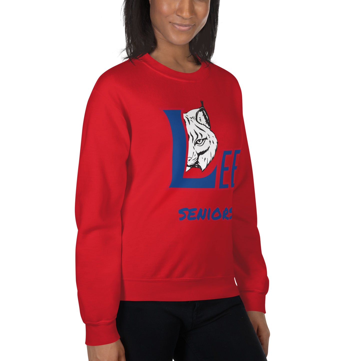 Personalized Crewneck Sweatshirt - Lee County High School - Big Logo