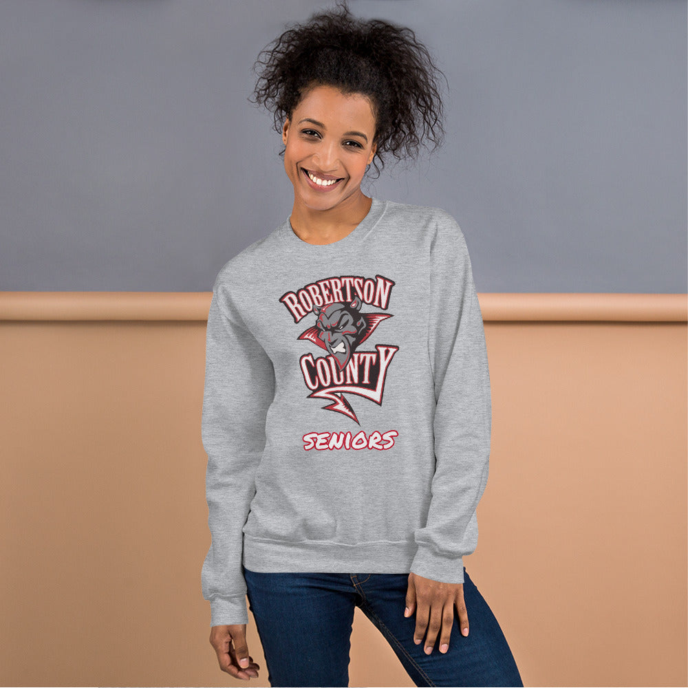 Personalized Crewneck Sweatshirt - Robertson County - Big Logo
