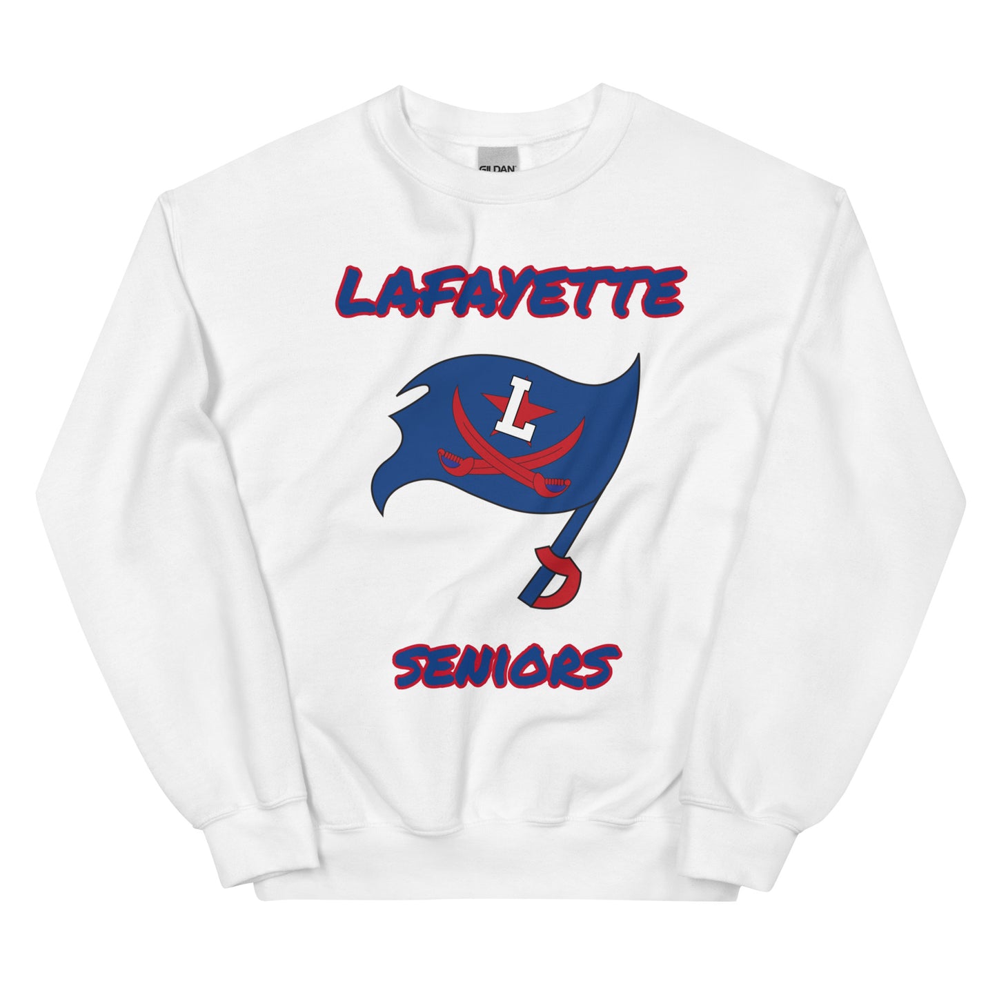 Personalized Crewneck Sweatshirt - Lafayette High School - Flag Logo