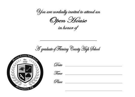 Open House/Graduation Party Cards (10/Pack) - Fleming County High School