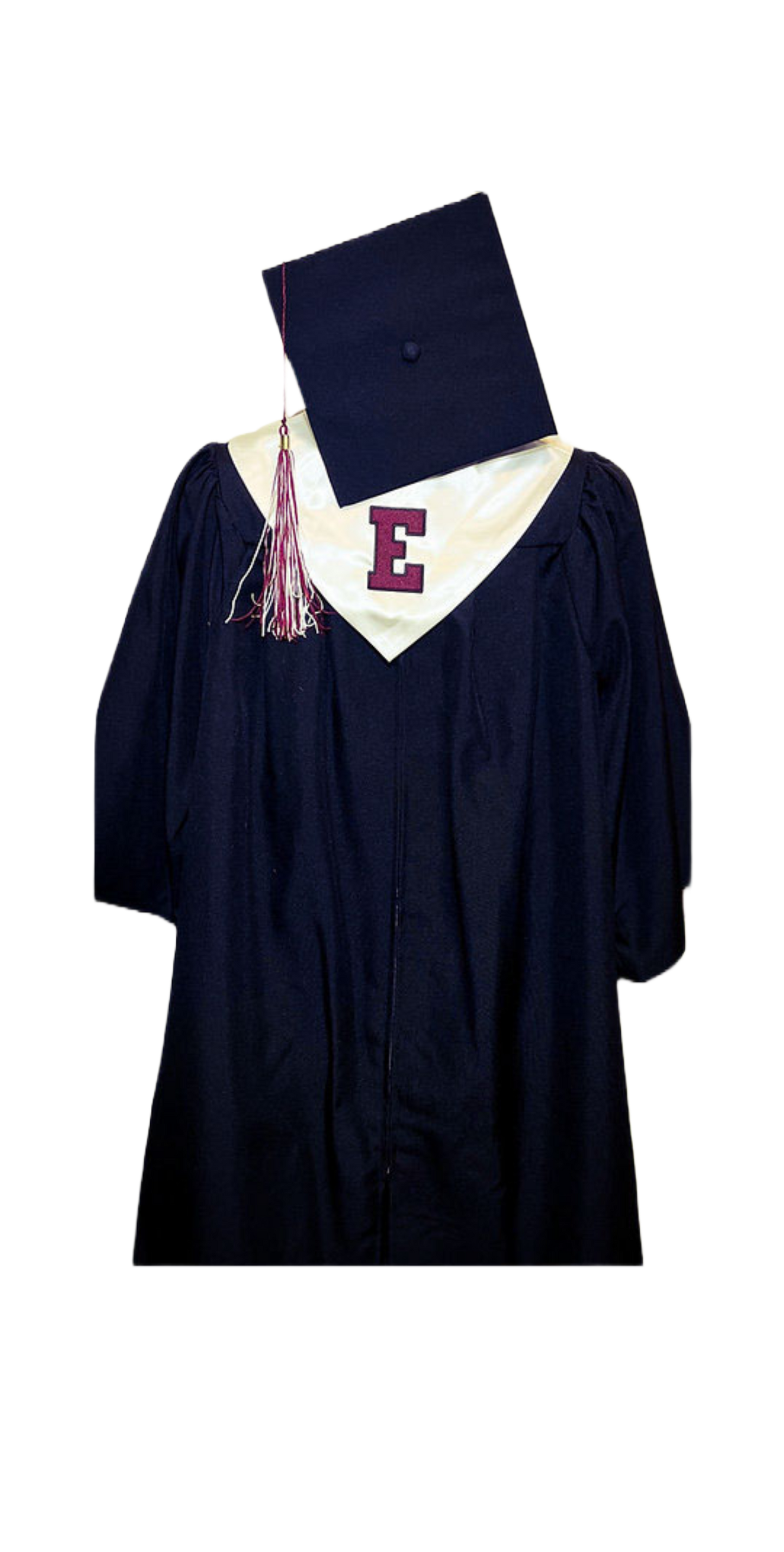 Official Elliott County High School Official Cap, Gown, Hood and Tassel combo.