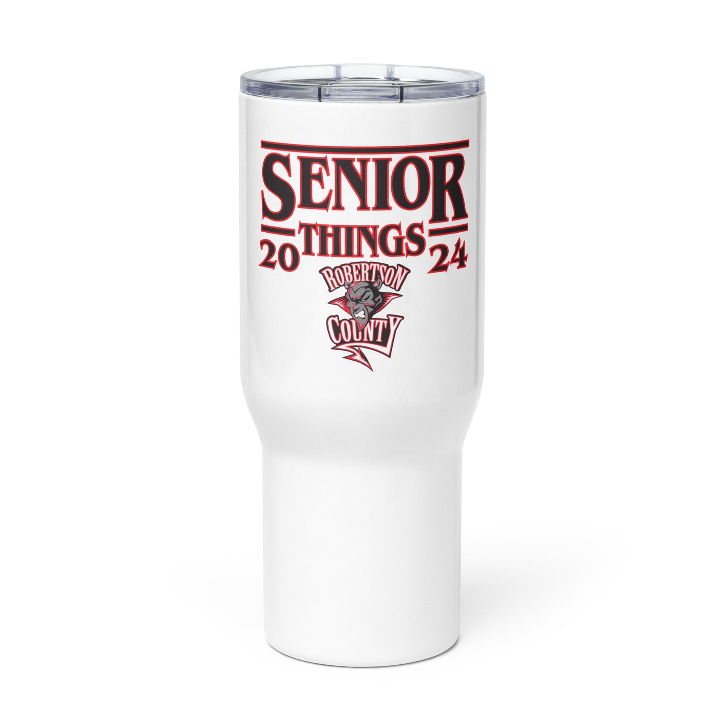 Senior Things 2024 Travel mug with a handle - Robertson County School