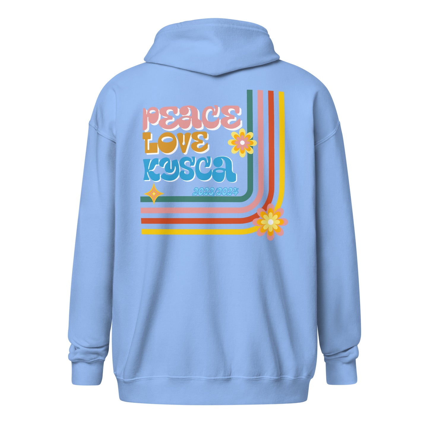 CUSTOM SCHOOL, Peace, Love, KYSCA -  Unisex heavy blend zip hoodie