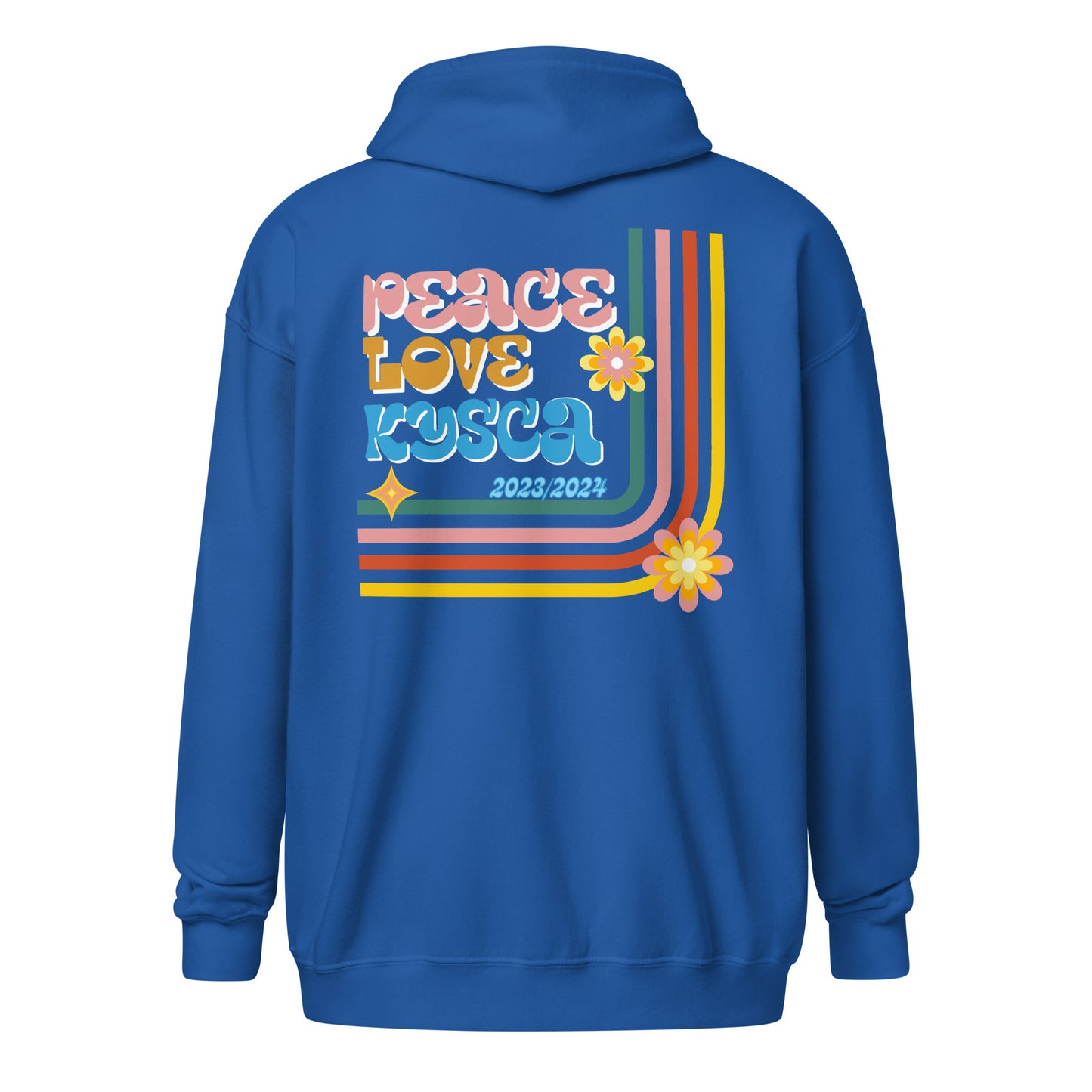 CUSTOM SCHOOL, Peace, Love, KYSCA -  Unisex heavy blend zip hoodie