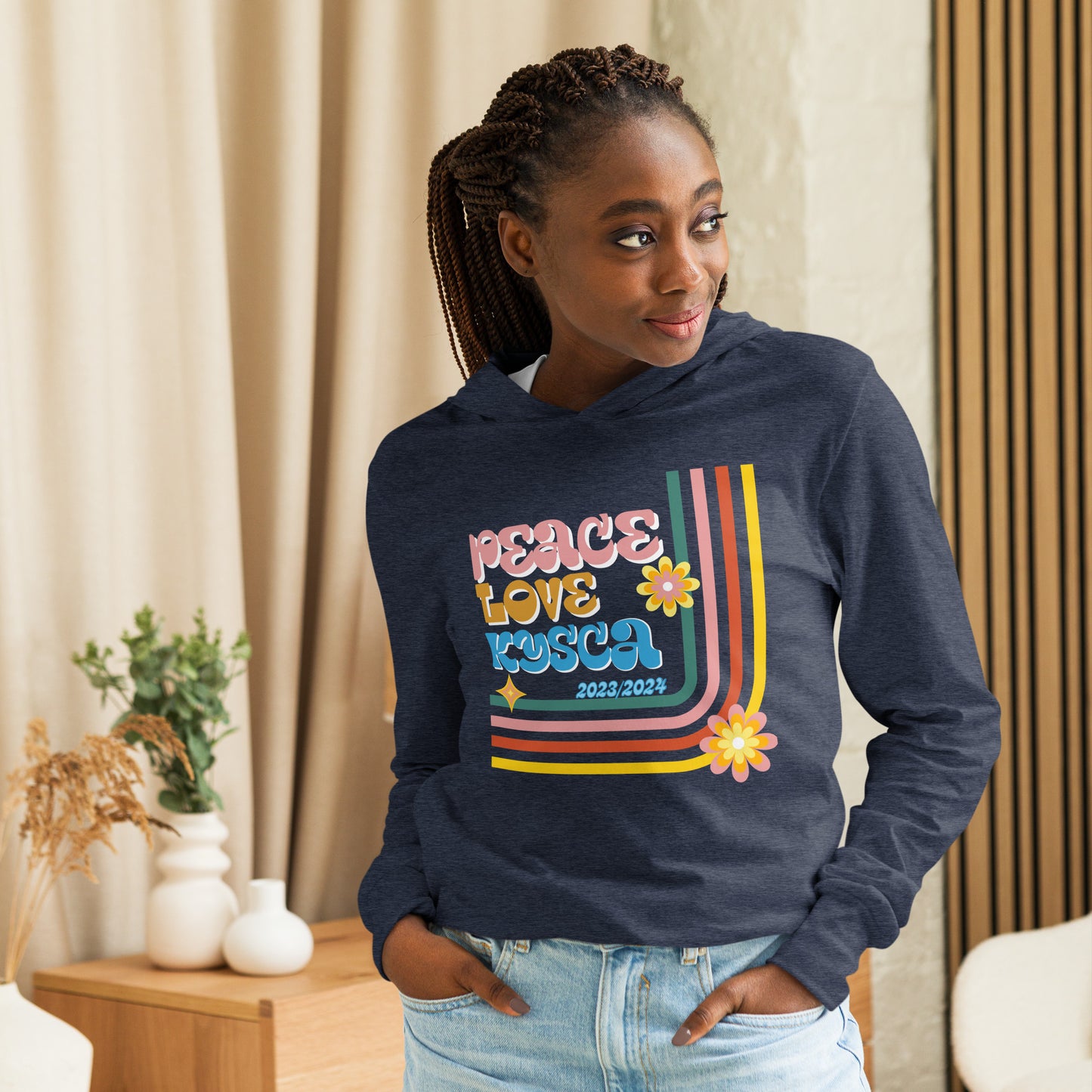 Peace, Love, KYSCA Hooded long-sleeve tee