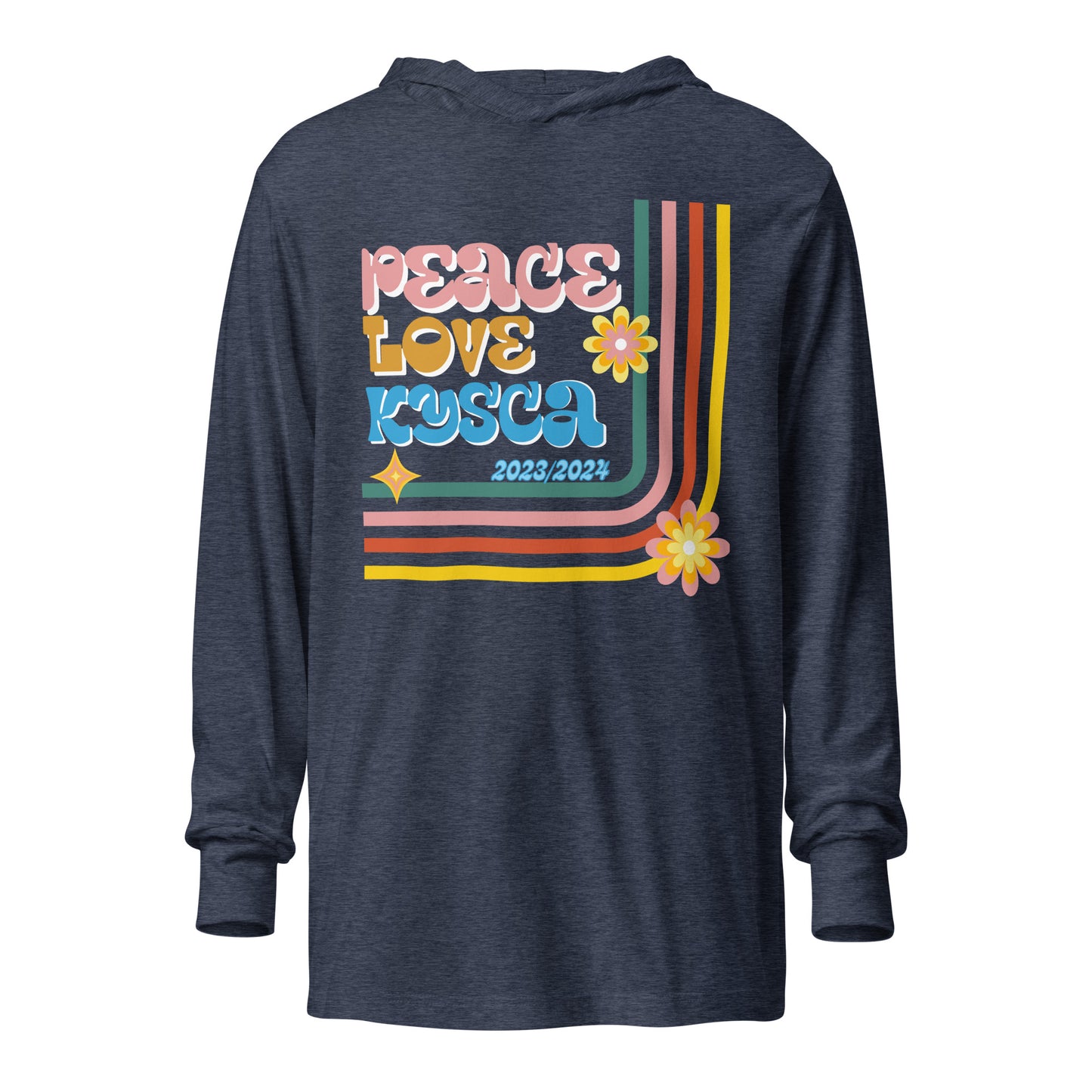 Peace, Love, KYSCA Hooded long-sleeve tee