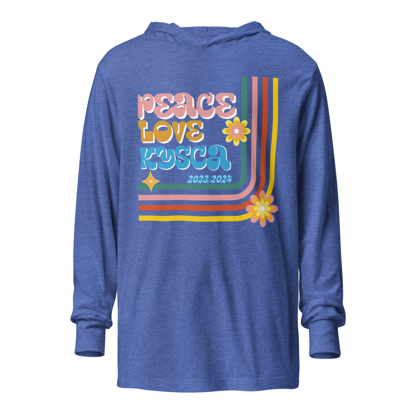 Peace, Love, KYSCA Hooded long-sleeve tee