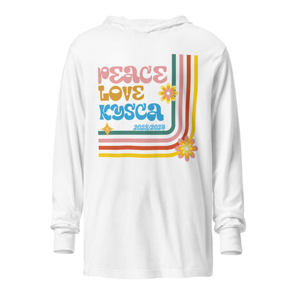 Peace, Love, KYSCA Hooded long-sleeve tee