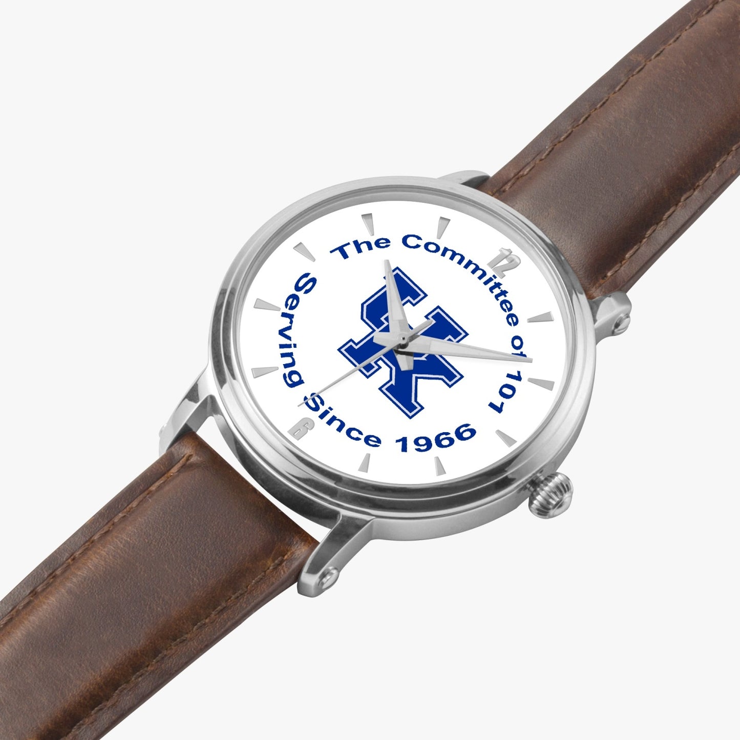 "The Rupp - Silver" - The Committee of 101 Leather Strap Automatic Watch