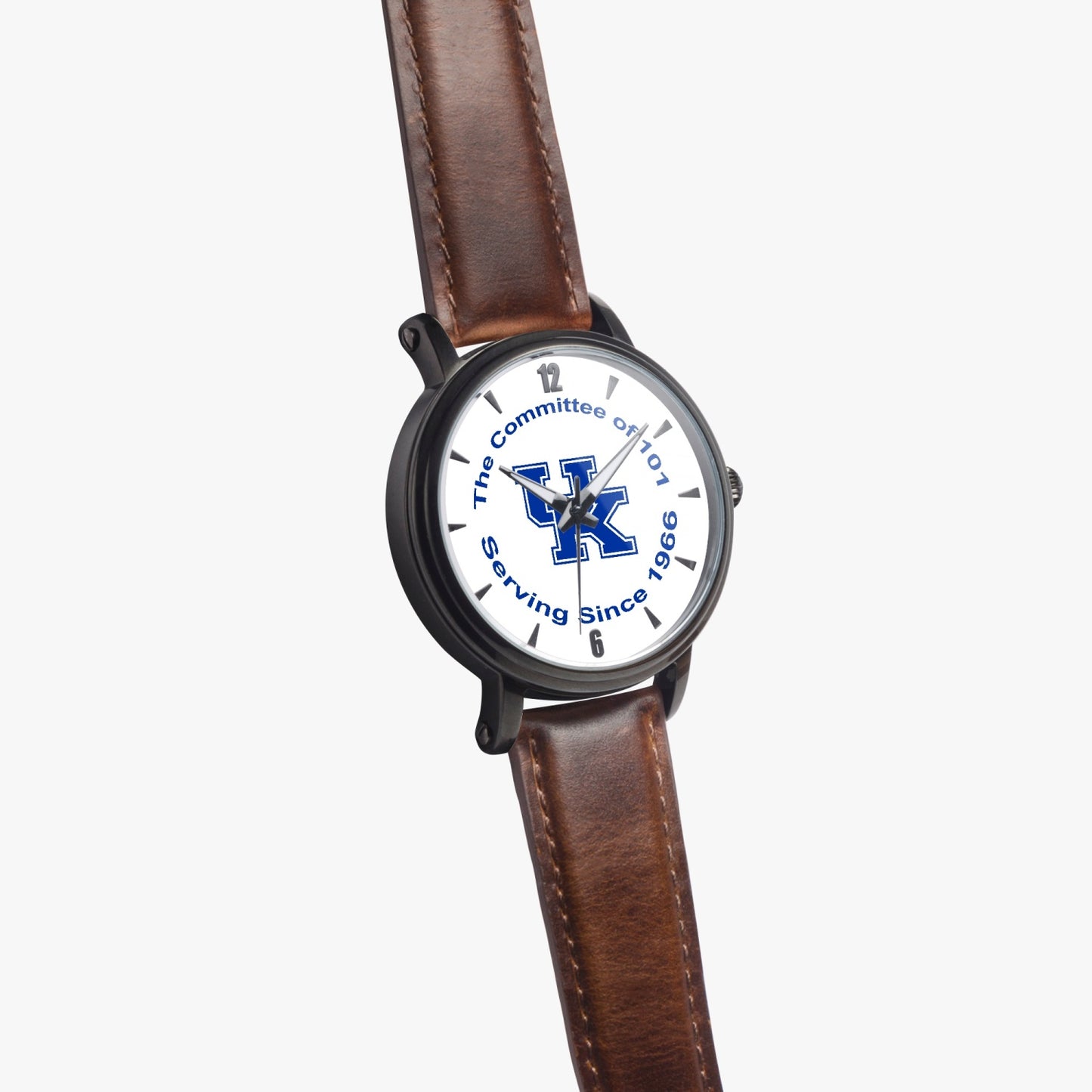 "The Rupp - Black" - The Committee of 101 Leather Strap Automatic Watch
