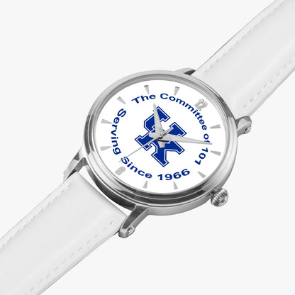 "The Rupp - Silver" - The Committee of 101 Leather Strap Automatic Watch