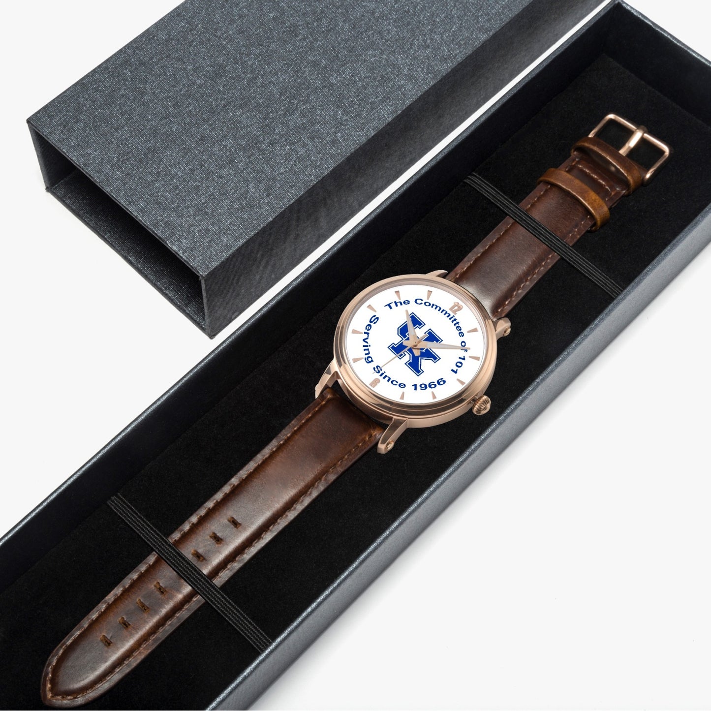 "The Rupp - Rose Gold" - The Committee of 101 Leather Strap Automatic Watch